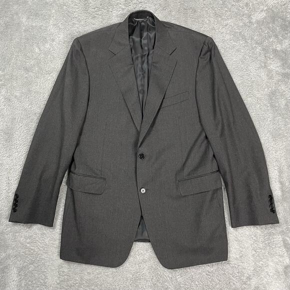 Canali Other - Canali Suit Jacket Mens IT 52R Gray Solid 100% Wool 2 Button Classic Fit Italy